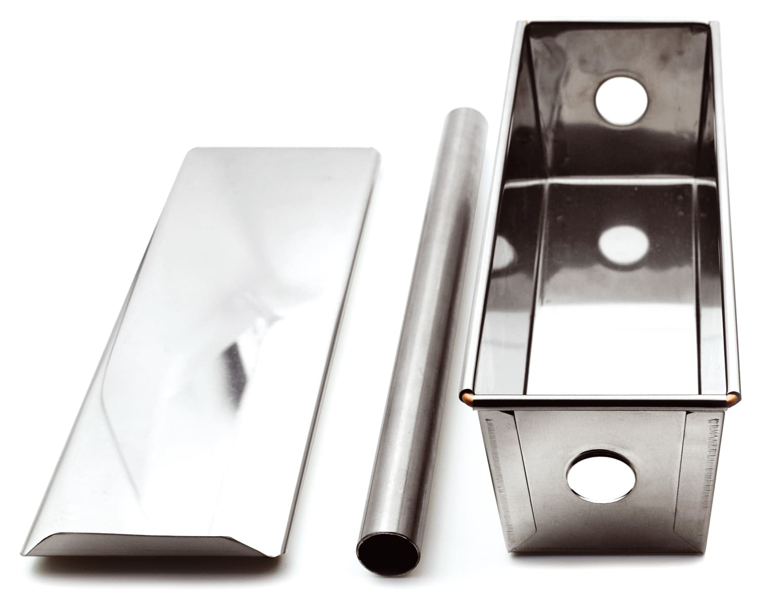 Stainless steel loaf cake mould with cylinder insert 20 x 8 x 8cm