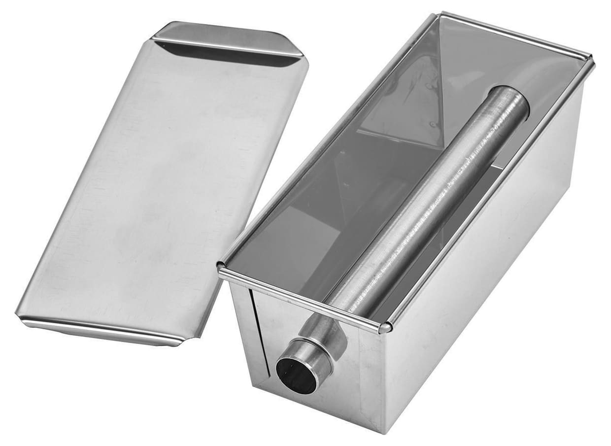 Stainless steel loaf cake mould with cylinder insert 25 x 8 x 8cm