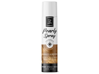 Metallic effect spray food coloring