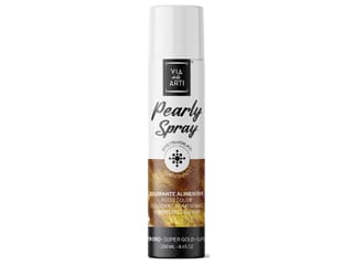 Metallic effect spray food coloring