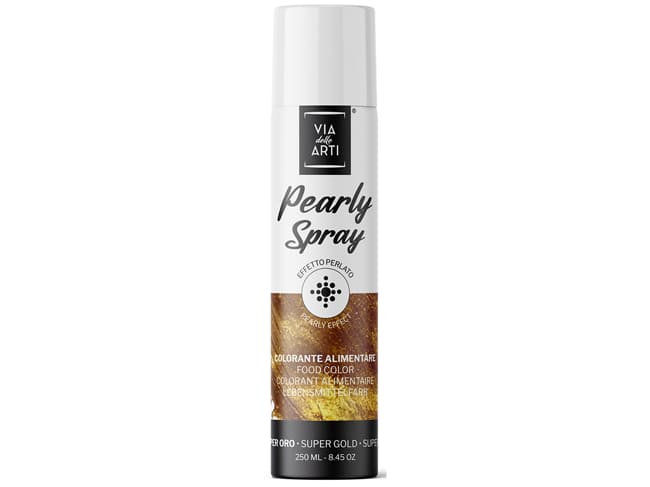 Metallic effect spray food coloring - 250ml - Gold - Velly Spray