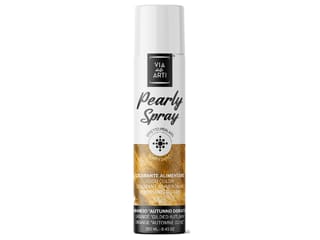 Metallic effect spray food coloring