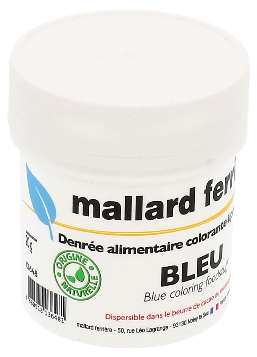 Natural Food Colouring Powder 20g Blue Fatsoluble Mallard