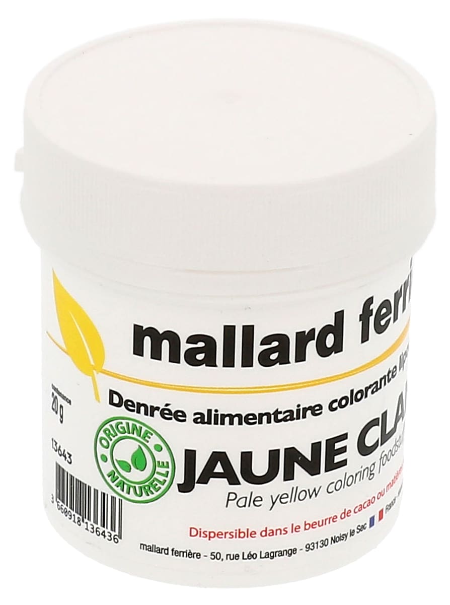 Natural Food Colouring Powder 20g Light Yellow Fatsoluble