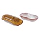 Oval Cases for Eclairs (x 1000) - Greaseproof paper - Stripes