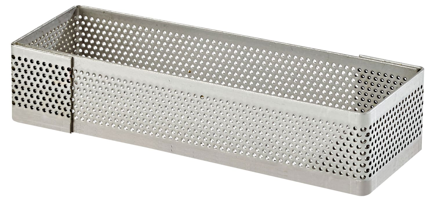 Perforated Stainless Steel Rectangle Ring - Straight edges - 10 x 4cm ...
