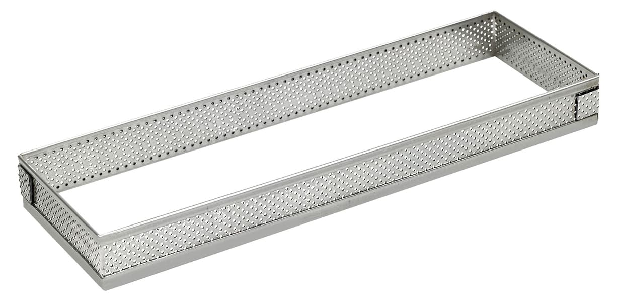 Perforated Stainless Steel Rectangle Ring - ht 3.5cm - 24 x 8cm ...