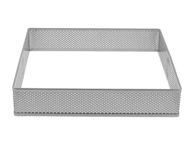 Perforated Stainless Steel Square Ring - ht 2cm - 8 x 8cm - Mallard ...