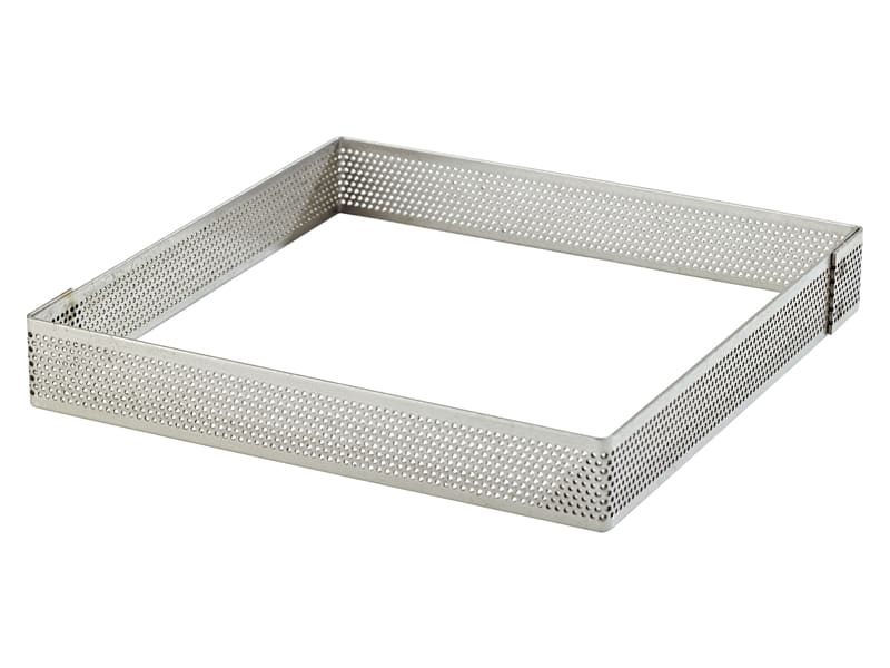 Perforated Stainless Steel Square Ring - ht 2cm - 8 x 8cm - Mallard ...