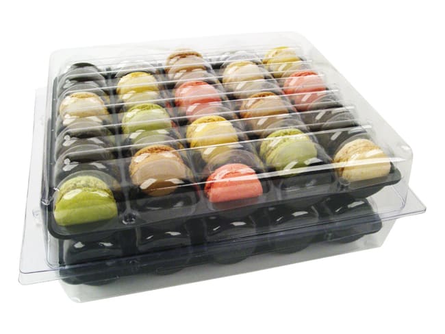 Plastic Box for 70 Macarons - Mallard Ferrière