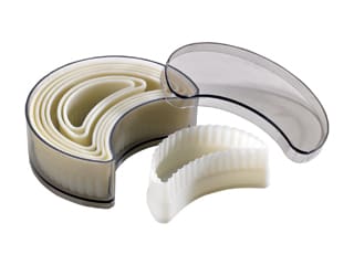 Set of 7 Fluted Pastry Cutters - Crescent Moon