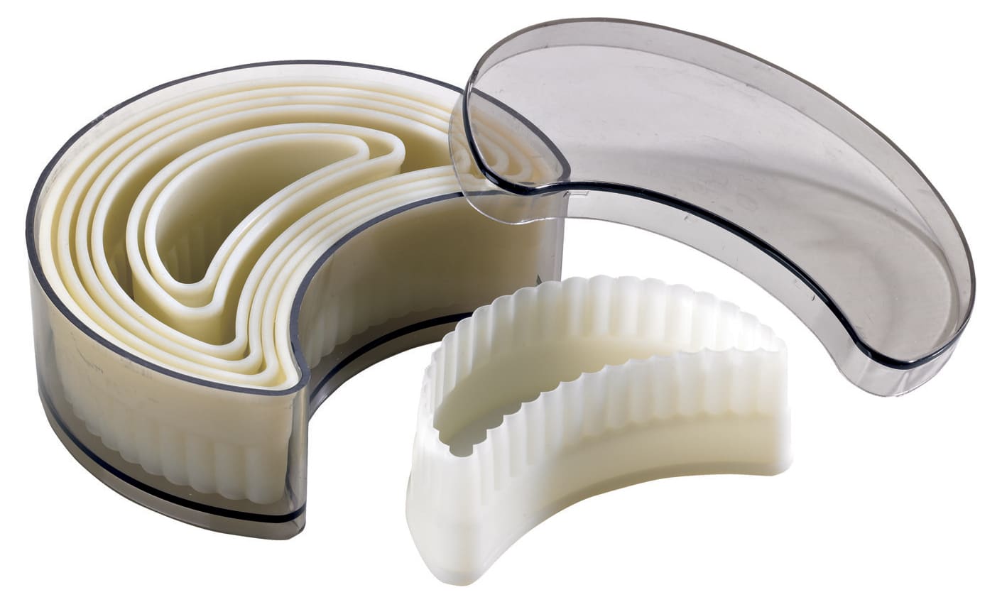 Set of 7 Fluted Pastry Cutters Crescent Moon Mallard Ferrière