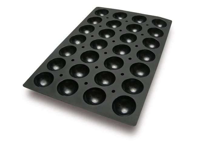 Professional Silicone Mould - 28 Half Spheres Ø 7cm - 60 x 40cm - Mallard Ferrière