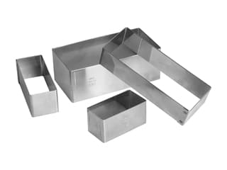 Stainless Steel Rectangular Ring - 11 x 3.5 x ht 3cm - Mallard Ferrière