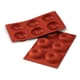 Flexible Silicone Mould - 6 Savarin Shapes Ø 7,2cm - 30 x 17,5cm - Silikomart