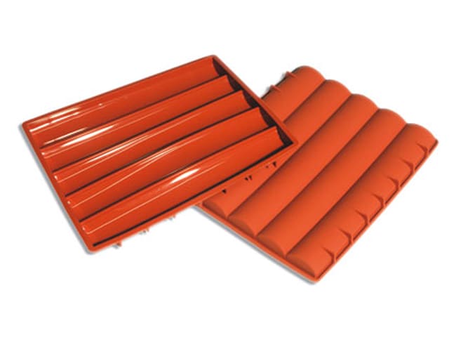 Flexible Silicone Mould - Chocolate Bars (5 cavities) - Silikomart