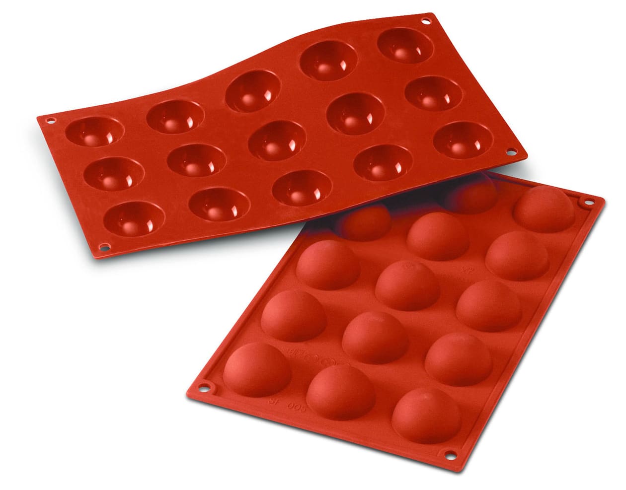 Flexible Silicone Mould - 15 Half Sphere Ø 4cm - 30 x 17,5cm ...