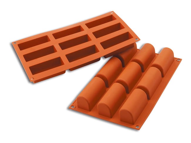 Flexible Silicone Mould - 9 Mini Log - 30 x 17,5cm - Silikomart