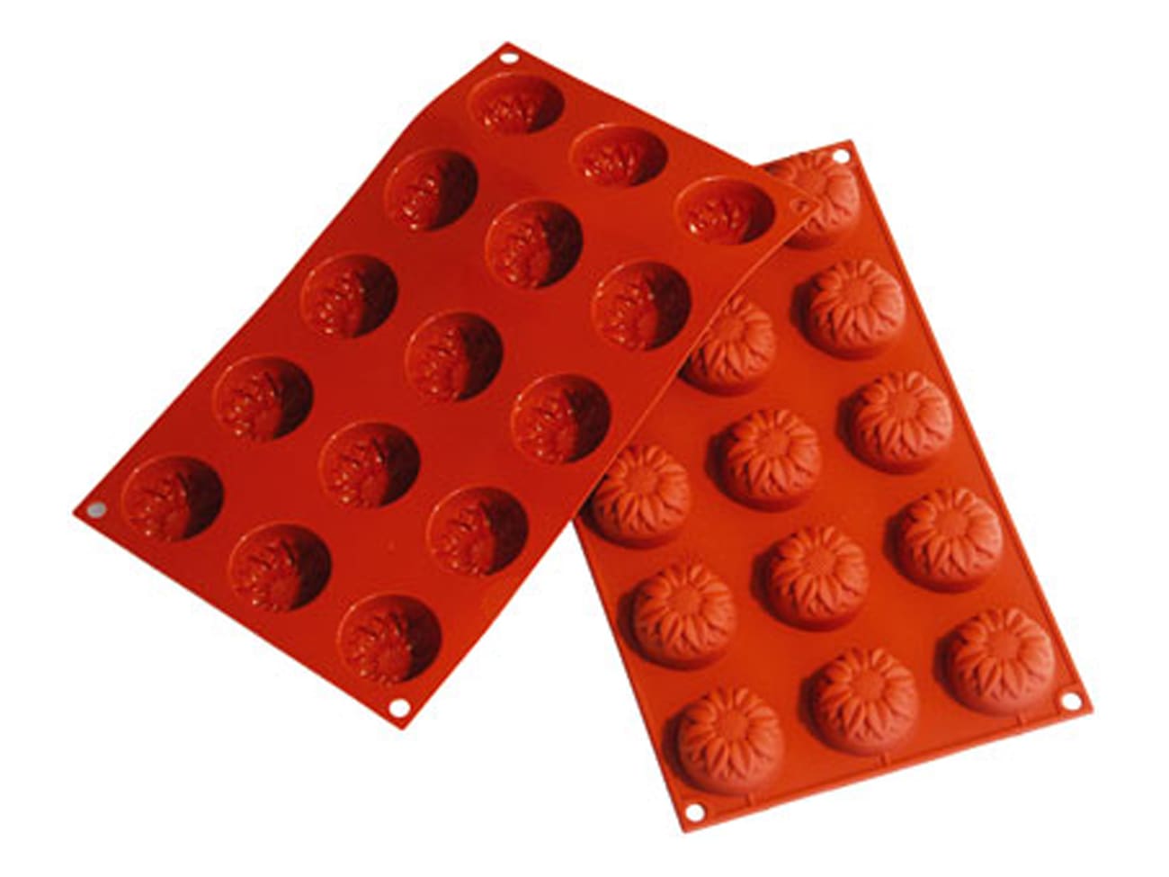 Flexible Silicone Mould - 15 Sunflower Shapes Ø 4,4cm - 30 X 17,5cm ...