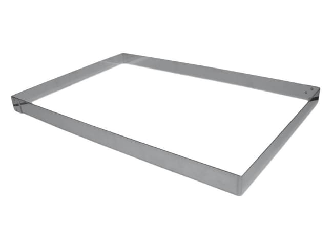 Entremets Cake Frame - Stainless Steel - 49.5 x 29 x ht 3.5cm - Mallard Ferrière