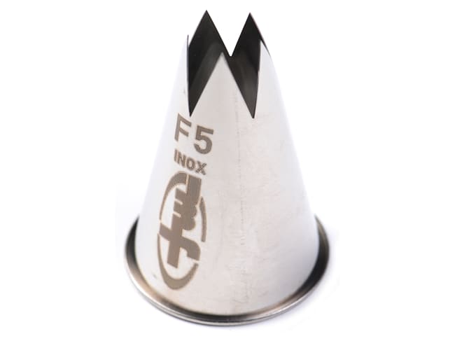 Stainless Steel Fluted Nozzle - F5 (Ø 17mm) - Mallard Ferrière