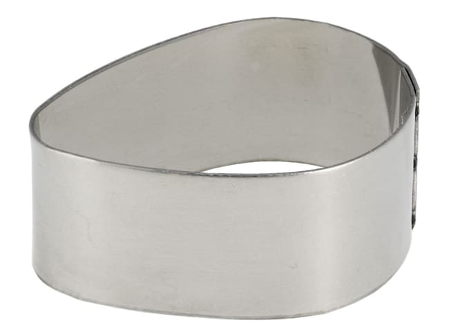 Stainless Steel Pastry Cutter - For almond-shaped ring - 7.8 x 5.2cm - Mallard Ferrière