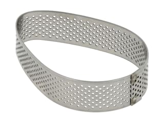 Almond-Shaped Stainless Steel Perforated Ring