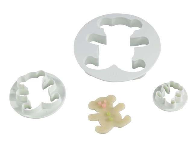 Set of 3 Cookie Cutters - Teddy Bear