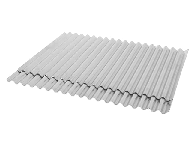 Wavy Aluminium Sheets (x 2) - for puff pastry - 40 x 30cm - Mallard Ferrière