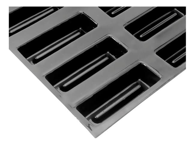 Non-Stick Silicone Mould - 24 Grooved Bars 10 x 4 x 2.5cm - 60 x 40cm - Flexipan