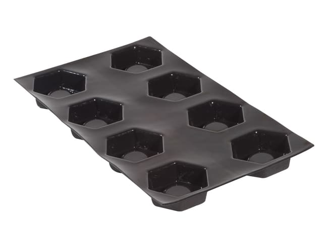 Non-Stick Silicone Mould - 60 Hexagon Shapes 4.5 x 4 x 1.2cm - 60 x 40cm - Flexipan