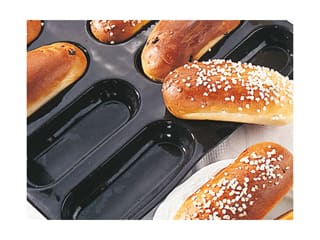 Non-Stick Silicone Mould - 24 Long Brioches 4.8 x 1.8cm