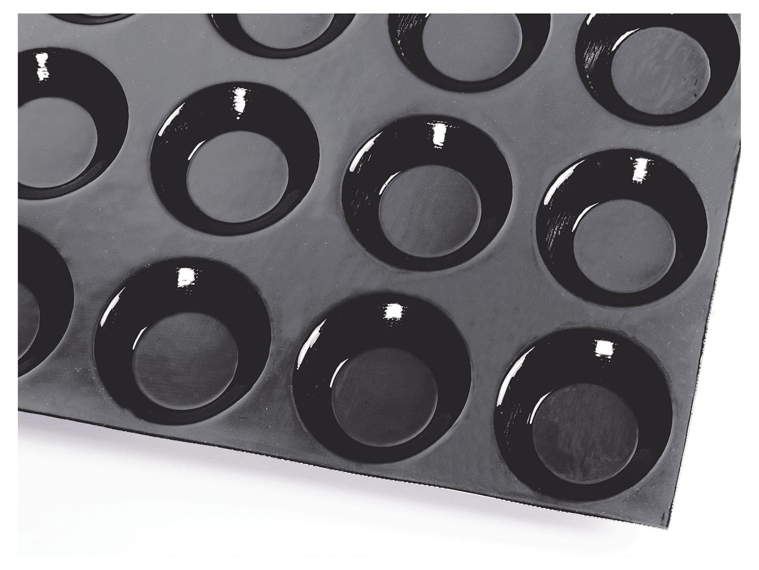 NonStick Silicone Mould 24 Plain Tartlets Ø 7.7cm x ht 2cm 60 x