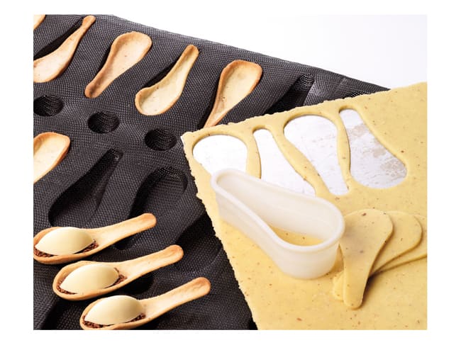 Non-Stick Silicone Mould - 36 Spoons 9 x 2.8 x 1.2cm - 60 x 40cm - Flexipan