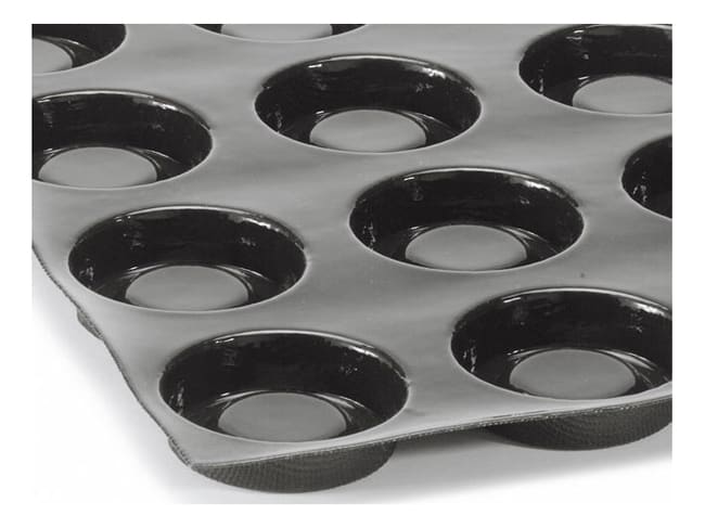 Non-Stick Silicone Mould - 24 Tartlet Crusts Ø 8cm x ht 2cm - 60 x 40cm - Flexipan