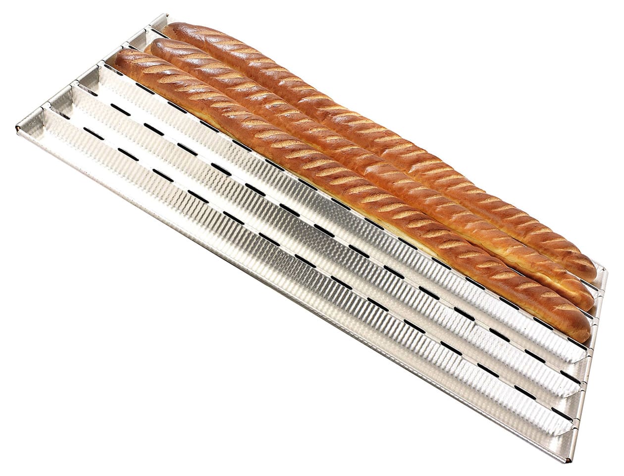 AluGaufer Baguette Baking Tray 6 baguettes 75cm Matfer Meilleur