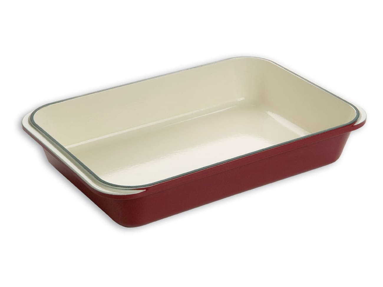 Cast Iron Red Roasting Dish 40 x 25cm Chasseur Le Chasseur