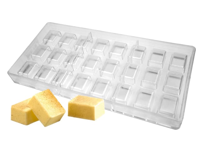 Chocolate polyester Mould - Rectangles (24 cavities)