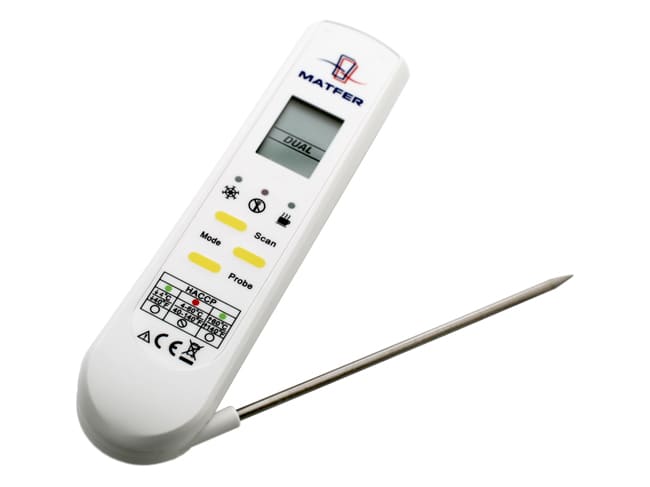 Duo thermometer infrared + probe - -55°C to +330°C - Matfer