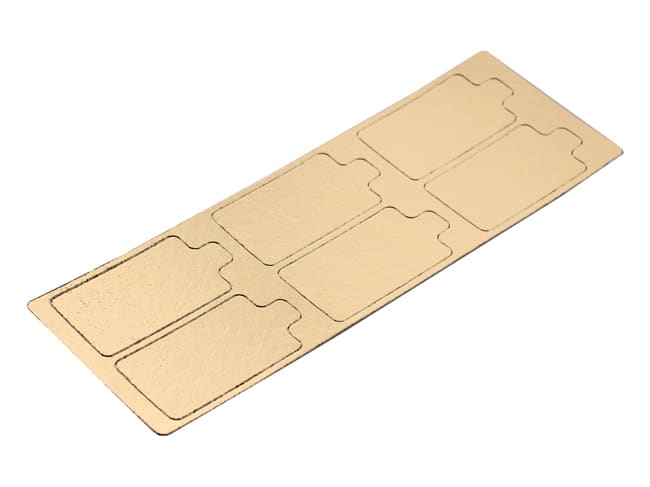 Gold Cake Board with Tab - Set of 200 boards - Rectangle 9 x 5.5cm ...