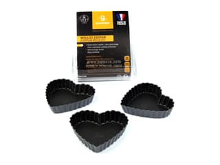 Heart-Shaped Fluted Tartlet Mould (x 12)