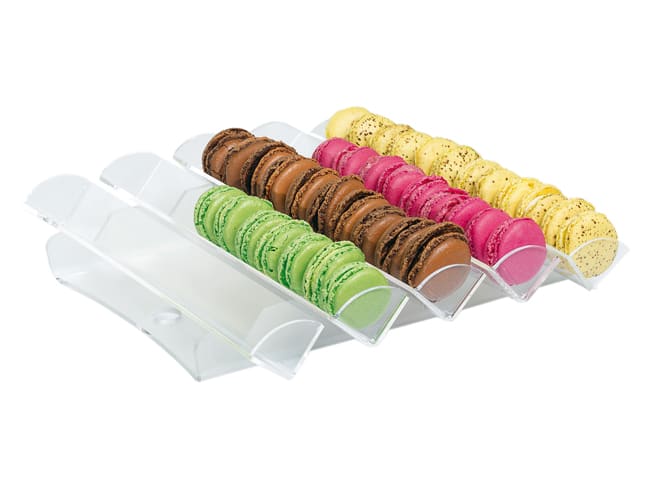 Macaron Bakery Display - 5 rows - 32.5 x 31.5cm