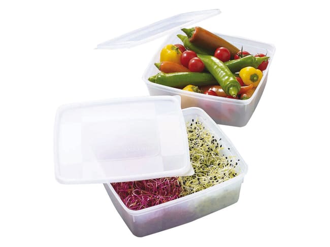 Modulus Gastronorm Light Duty Container GN 1/8 - Set of 10 - 16.2 x 13.2 x 4.5cm - Matfer