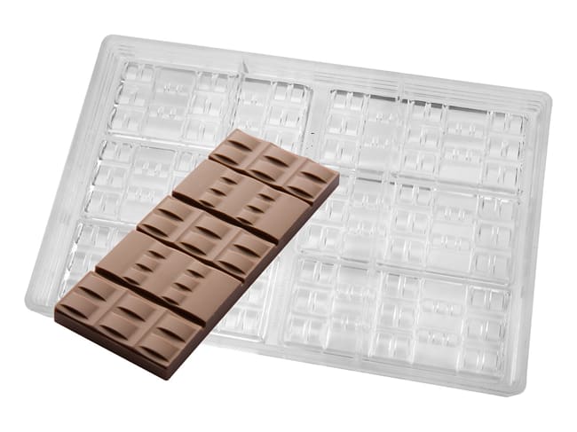 polyester Mould - Chocolate Blocks 50g (6 cavities) - 27,5 x 17,5cm