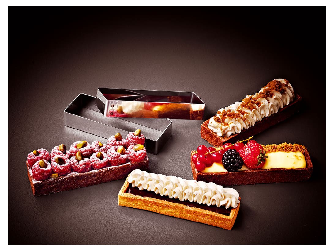 Tartlet Rectangular Mozaïk Finger Rectangle Tartlet Rings - Set of 4 - 12 x 4 x ht 2cm ...