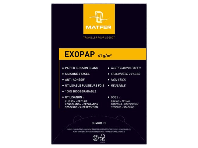 Papier Cuisson Ecopap 53 x 32,5 cm Matfer 