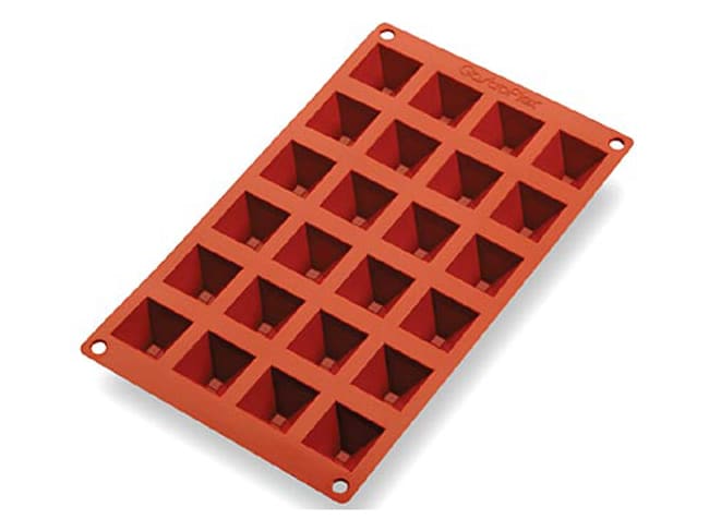 Gastroflex Silicone Mould - 24 Mini Pyramids GN 1/3 - 24 mini-pyramids 3,5 x 3,5cm - 30 x 17,5 cm - Matfer