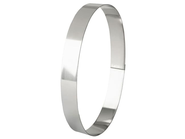 Stainless Steel Oval Cake Ring - 19 x 12cm - Matfer