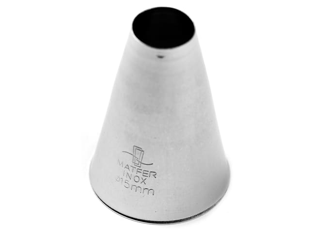 Stainless Steel Plain Nozzle - Ø 1,5cm - Matfer