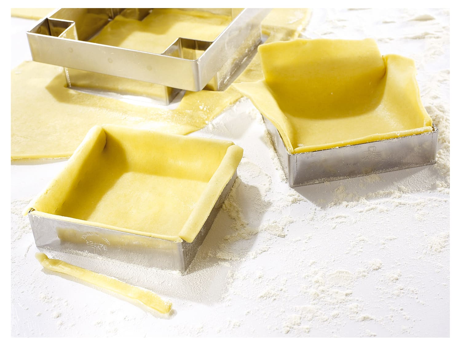 Stainless Steel Square Tart Ring ht 2cm 7,5 x 7,5cm Matfer